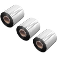 Vhbw - 3x Thermal Ribbon compatible with Citizen CL-S703, CL-S700R, CL-S703R Label Printer, 70 mm x 300 m, Wax Resin, Black