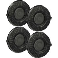 4x Activated Carbon Filter compatible with Whirlpool 208263104408AME253, 208263104409AME254, 208263104412PRF0028 Extractor Hood - Vhbw