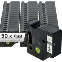 Vhbw - 50x Label Tape compatible with Dymo LabelManager 420P, 400, 450, 300, 200, 350, 360D, 350D Label Printer 7m x 19 mm, Black on White