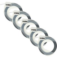 Vhbw - 5x 3D Embossing Label Tape compatible with Motex 5500B, 5500A Label Printer 3m x 9 mm, White on Black
