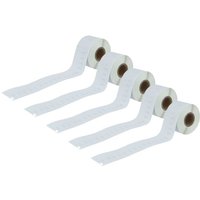 Vhbw - 5x Label Roll 38mm x 190mm (110 Label) compatible with Dymo LabelWriter 400 Turbo, EL40, EL60 Turbo Label Maker White