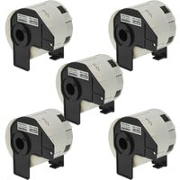 Vhbw - 5x Label Roll with Holder 62mm x 29mm (800 Label) compatible with Brother pt QL-580N, QL-580 Label Maker - Premium