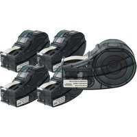 Vhbw - 5x Label Tape compatible with Brady labpal Label Printer 9.53 mm, Black on White, permanent polyester