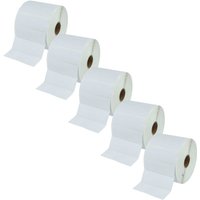 Vhbw - 5x Thermal Label Roll 25.4mm x 76.2mm (2000 Label) compatible with Zebra 105SL, 105SE Label Maker - Self-Adhesive White