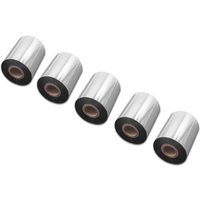 Vhbw - 5x Thermal Ribbon compatible with tsc TE200, TA310, TA210, MX640P Label Printer, 80 mm x 300 m, Wax Resin, Black