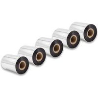 Vhbw - 5x Thermal Transfer Ribbon compatible with Valentin Vario Solo Printer Label Printer - Thermal Ribbon, 90 mm x 300 m, Black