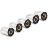 Vhbw - 5x Thermal Transfer Ribbon compatible with Zebra Xi-Serie, Z4M, Z4M+ Printer Label Printer - Thermal Ribbon, 90 mm x 300 m, Black
