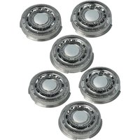 6x Replacement Shaver Heads compatible with Philips S9511, S9521, S9700, S9151, S9161, S9171, S9311, S9371 Electric Shaver, Silver - Vhbw