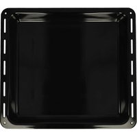 Baking Tray compatible with Zanussi ZOU682X, ZOU882X, ZOU799QW, ZOU854X Oven - 42.2 x 37.6 x 5 cm, Non-stick Coating, Enamelled Black - Vhbw