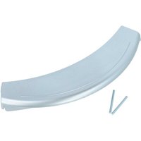 vhbw Door Handle compatible with Bosch/Siemens WAE24FU3CH/23, WAE24490GB/35, WAE24FU3CH/29 Washing Machine stainless steel / plastic Silver