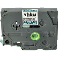 Vhbw - Label Tape compatible with Brother pt 1250CCVP, 1250J, 1250LB Label Printer 8m x 12 mm, Black on Blue (Ghost Pattern), Laminated