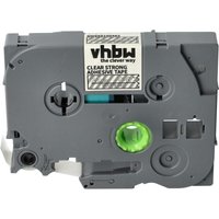Vhbw - Label Tape compatible with Brother pt 1290BT, 1290BT2 Label Printer 8m x 12 mm, White on Transparent, Extra Strong, Laminated