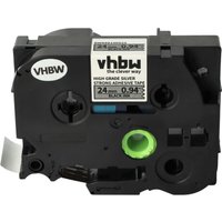 Vhbw - Label Tape compatible with Brother pt 9700PC, E500, 9800PCN, E550W, 9500pc Label Printer 8m x 24 mm, Black on Silver, Extra Strong