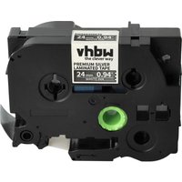 Vhbw - 1x Label Tape compatible with Brother pt PT-2420 pc, PT-2430 pc, PT-2450, PT-2400 e Label Printer 24 mm, White on Premium Silver