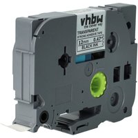 Vhbw - Label Tape compatible with Brother pt 1650, 1700, 1600 Label Printer 8m x 12 mm, Black on Transparent, Extra Strong, Laminated