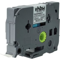 Vhbw - Label Tape compatible with Brother pt 2100VP, 210E, 2100 Label Printer 8m x 12 mm, Black on Transparent, Extra Strong, Laminated