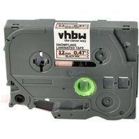 Vhbw - Label Tape compatible with Brother pt 2730, 2730VP Label Printer 8m x 12 mm, Black on Pink/Snowflakes, Laminated