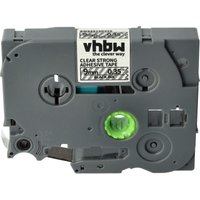 Vhbw - Label Tape compatible with Brother pt 9400, 9200PC, 9200DX Label Printer 8m x 9 mm, Black on Transparent, Extra Strong, Laminated