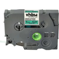 Vhbw - Label Tape compatible with Brother pt 9700PC, 9800PCN, Cube, Cube+ Label Printer 8m x 6 mm, Black on Green, Extra Strong, Laminated