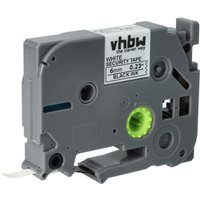 Vhbw - Label Tape compatible with Brother pt D600, D600VP, D450, D450VP, D400VP Label Printer 8m x 6 mm, Black on White Safety tape