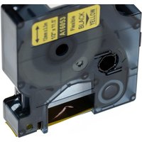 Vhbw - Label Tape compatible with Dymo LabelPoint 150, 300, 350, 200, 250, 100 Label Printer 3.5m x 12 mm, Black on Yellow, Flexible
