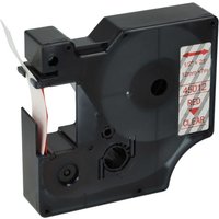 Vhbw - Label Tape compatible with Dymo LabelWriter Duo 400, Duo, Duo 450 Label Printer 7m x 12 mm, Red on Transparent
