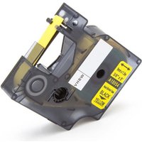 Vhbw - Label Tape compatible with Dymo RhinoPro 6000, 5000, 3000 Label Printer, Black on Yellow, Heat Shrink Tape, 9 mm