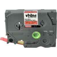 Vhbw - Label Tape compatible with Brother pt 900, 7500VP, 7600VP, 7100VP Label Printer 8m x 12 mm, Gold on Red (Bell Pattern), Laminated