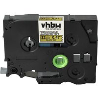 Vhbw - Label Tape Replacement for Brother TZE-PR831 for Label Printer 5m x 12 mm, Black on Premium Gold, Laminated