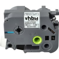 Vhbw - Label Tape Replacement for Brother TZE-S161 for Label Printer 8m x 36 mm, Black on Transparent, Extra Strong, Laminated