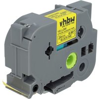 vhbw Label Tape Replacement for Brother TZE-S651 for Label Printer 8m x 24 mm, Black on Yellow, Extra Strong, Laminated