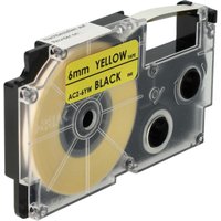 Vhbw - Label Tape Replacement for Casio XR-6YW1, XR-6YW for Label Printer 8m x 6 mm, Black on Yellow