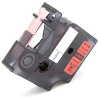 Vhbw - Label Tape Replacement for Dymo 18438 for Label Printer 5.5m x 12 mm, Black on Red, Vinyl