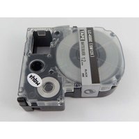 vhbw Label Tape Replacement for Epson LC-4SBE for Label Printer 8m x 12 mm, Black on Matt-Silver, plastic