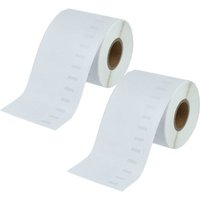 Vhbw - 2x Label Roll 59mm x 190mm (110 Label) compatible with Dymo LabelWriter 400 Turbo, EL40, EL60 Label Maker White