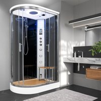 Vidalux Clearwater 1200 Right Steam Shower 1200 x 800-Mirror