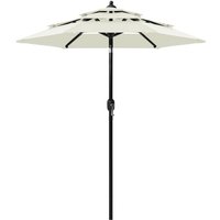 3-Tier Garden Parasol with Aluminium Pole Sand 2 m Vidaxl