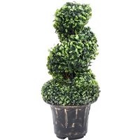 Artificial Boxwood Spiral Plant with Pot Green 59 cm Vidaxl