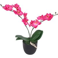 Artificial Orchid Plant with Pot 30 cm Red Vidaxl