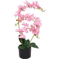 Artificial Orchid Plant with Pot 65 cm Pink Vidaxl