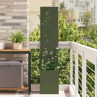Garden Privacy Screen Olive green 32 x 140 cm Cold-rolled steel vidaXL
