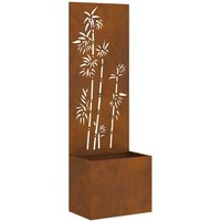 Garden Privacy Screen Floral Rusty 50 x 140 cm Weathering steel vidaXL