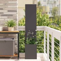 Garden Privacy Screen Black 32 x 140 cm Cold-rolled steel vidaXL