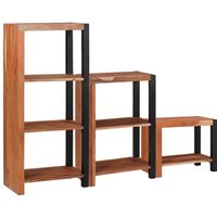 Bookshelf 3 pcs Brown 50 x 30 x 110 cm Solid Acacia wood vidaXL