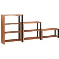 Bookshelf 3 pcs Brown 80 x 30 x 110 cm Solid Acacia wood vidaXL