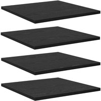 Bookshelf Board 4 pcs Black 40 x 40 x 1.5 cm Engineered wood vidaXL