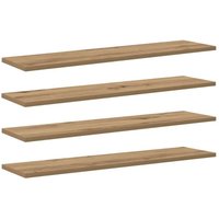 Bookshelf Board 4 pcs Brown 80 x 20 x 1.5 cm Engineered wood vidaXL