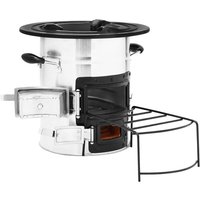 Camping Wood Stove Silver 51.5x35x30.5 cm Stainless Steel vidaXL