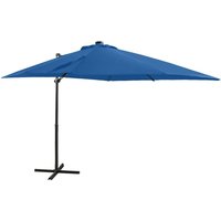 Vidaxl - Cantilever Garden Parasol with Pole and led Lights Azure Blue 250 cm