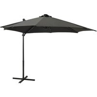 Cantilever Garden Parasol with Pole and led Lights Anthracite 300 cm Vidaxl